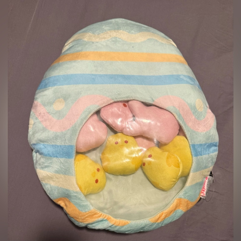 NWT Blue Plush Easter Egg with Chick and Bunny Toys